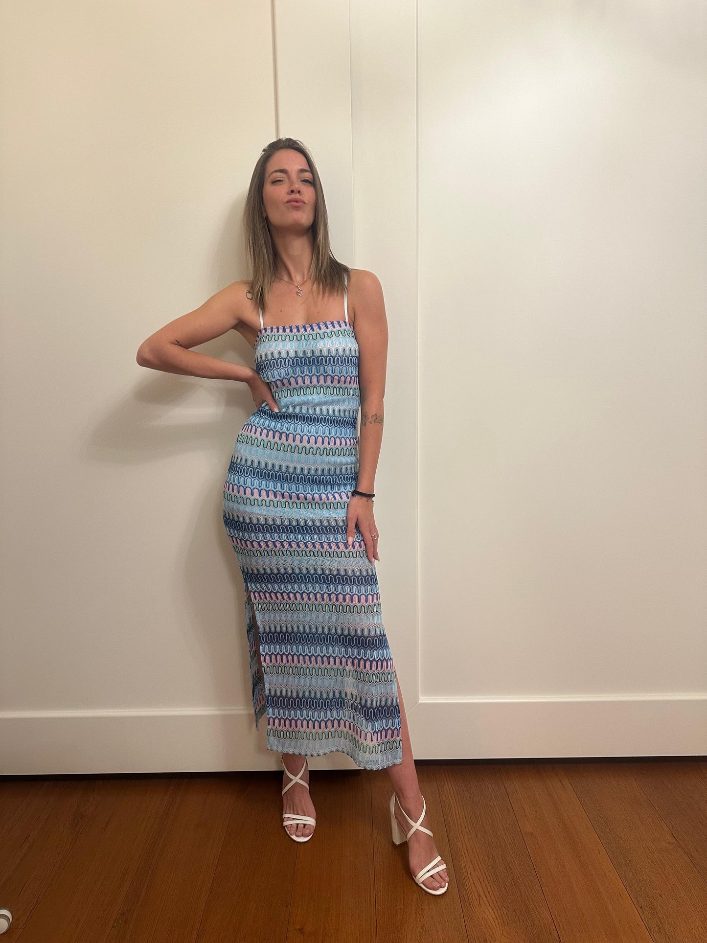 Copricostume/vestitino serale azzurro